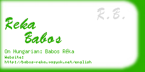reka babos business card